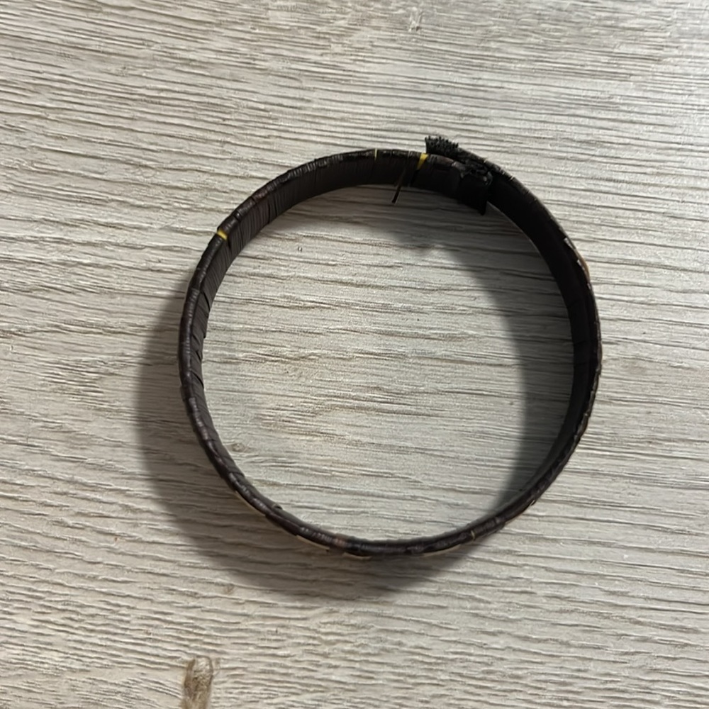 Woven Aztec Pattern Cuff Bracelet - Picture 2 of 3